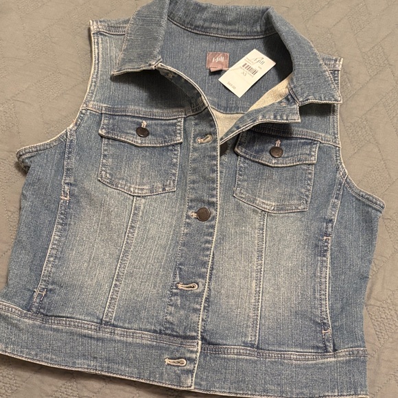 NWT J Jill Blue Denim Vest - Picture 1 of 5